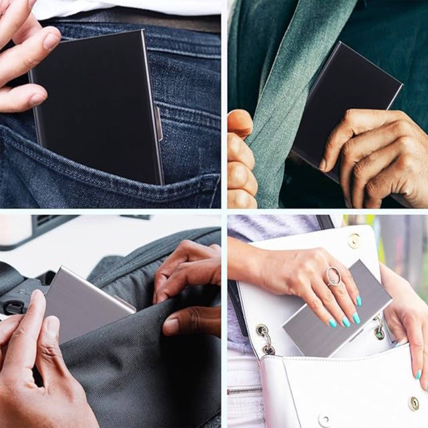 Aluminum RFID blocking credit card holder 6