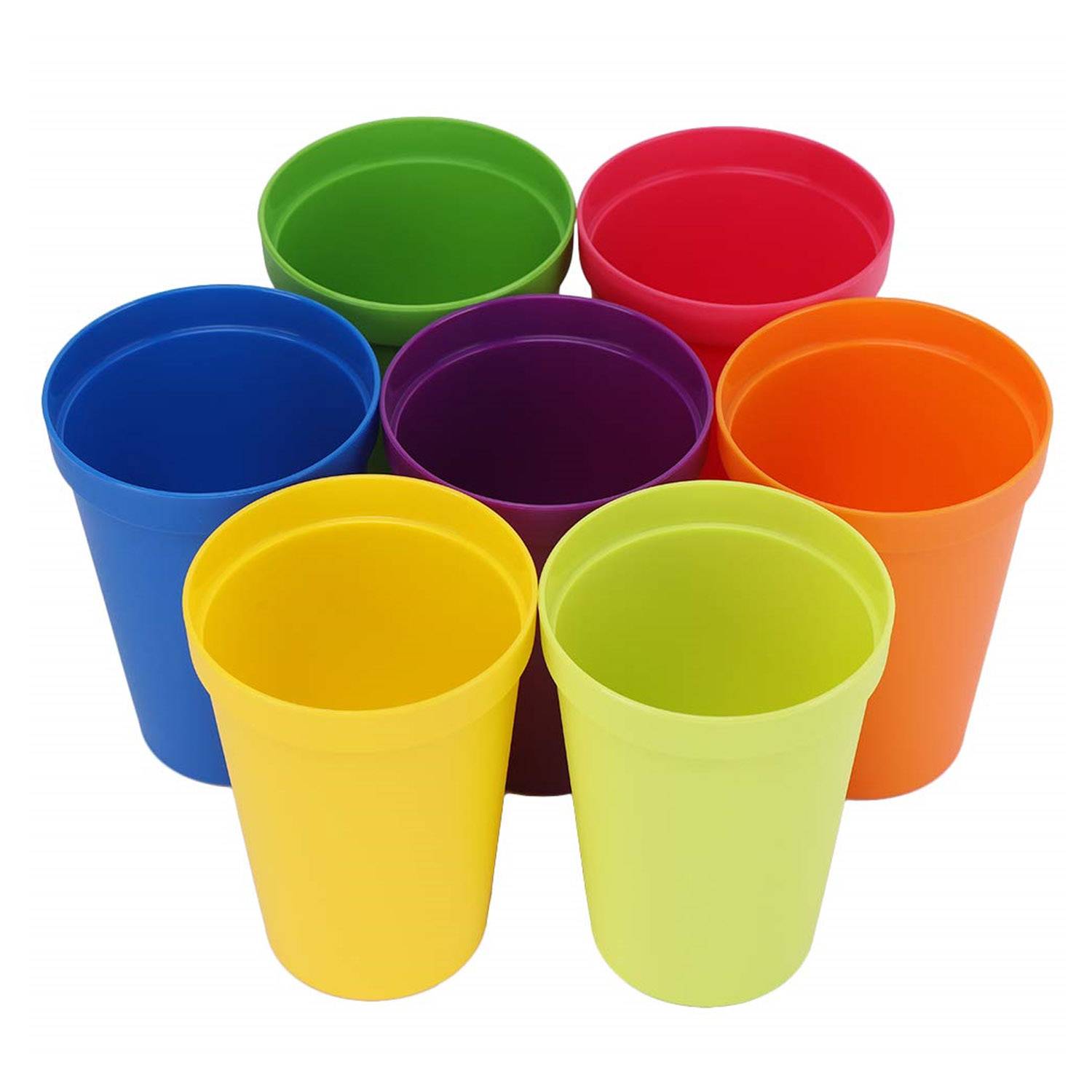 Multipurpose Unbreakable Plastic Cup Set In 7 Rainbow Colors 1
