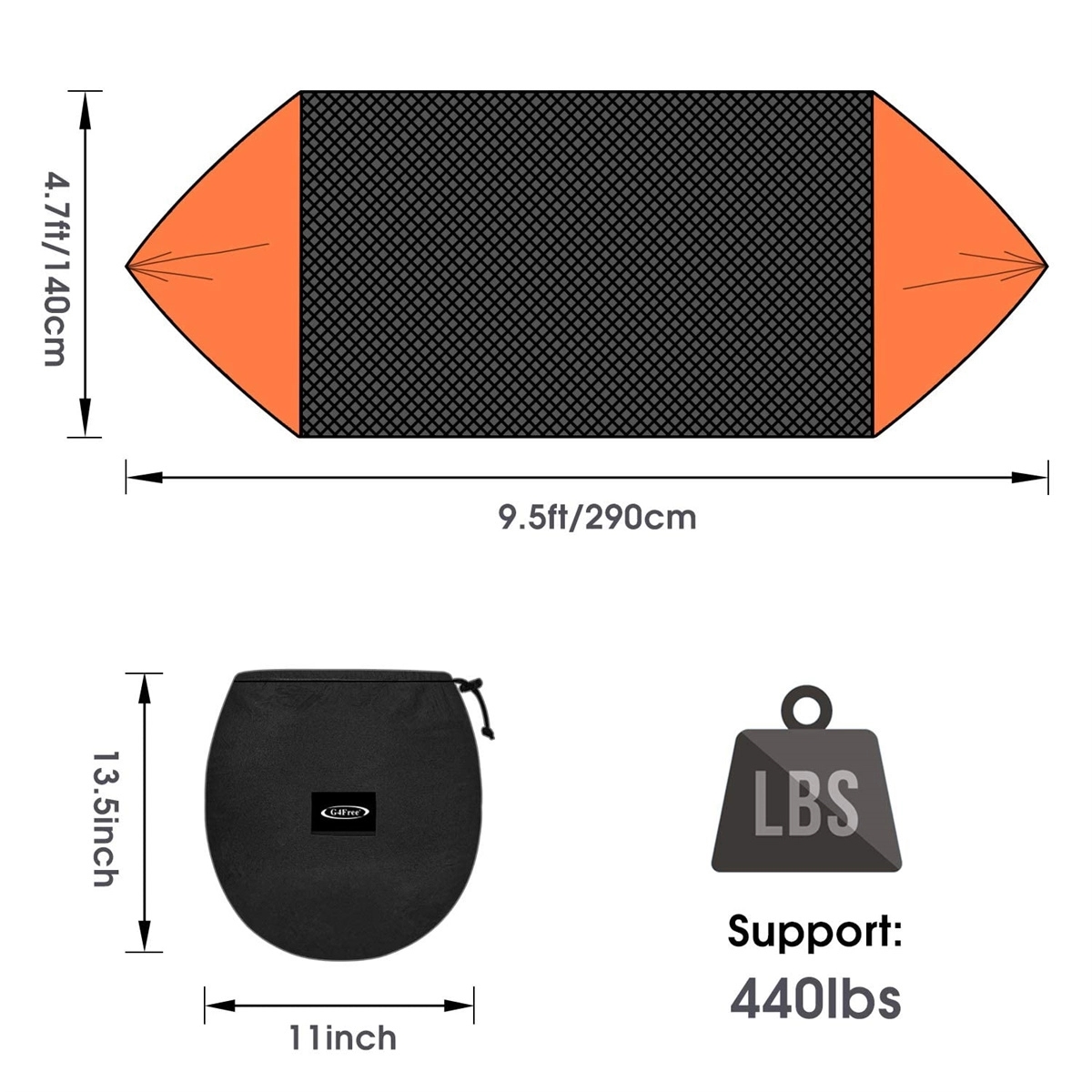 Camping Hammock with Mosquito Net 5