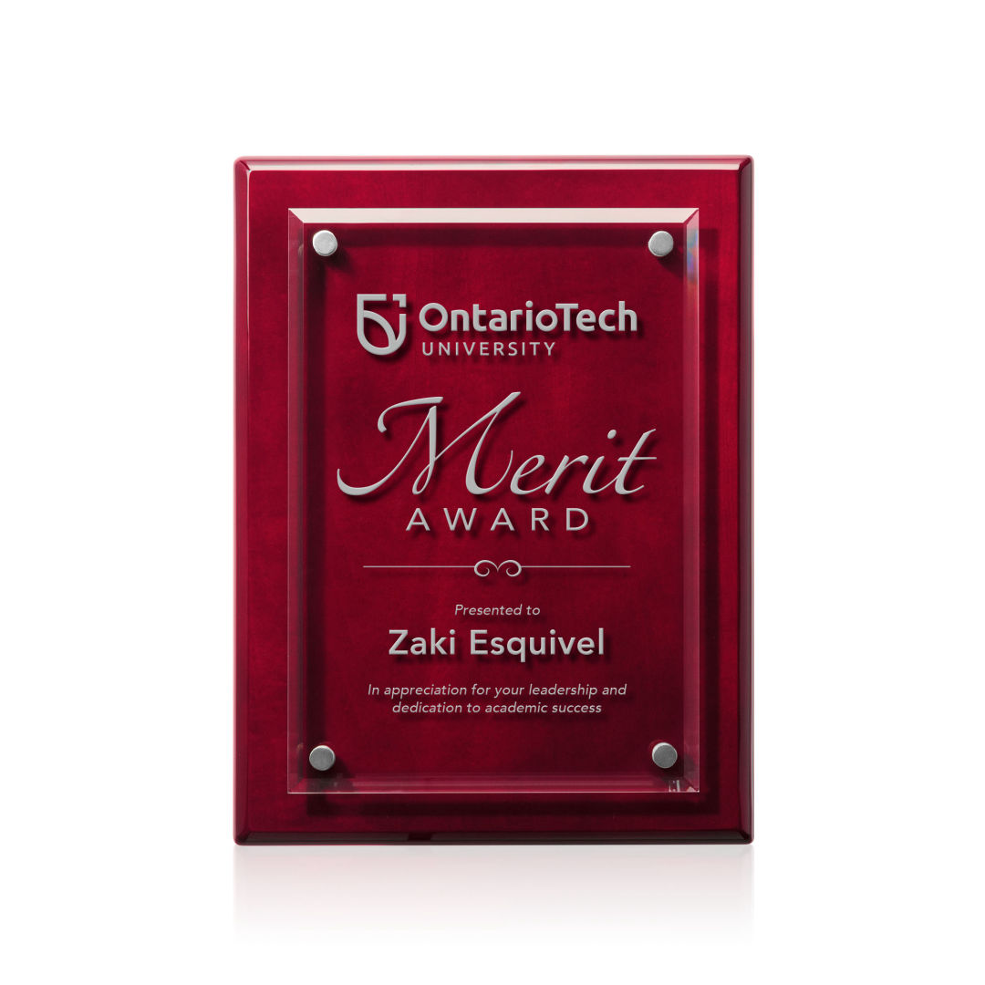 Caledon Plaque - Rosewood/Silver 3