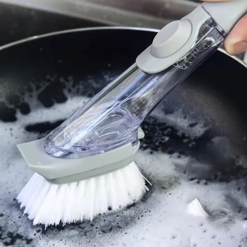 Dish Pot Brush with Soap Dispenser 6