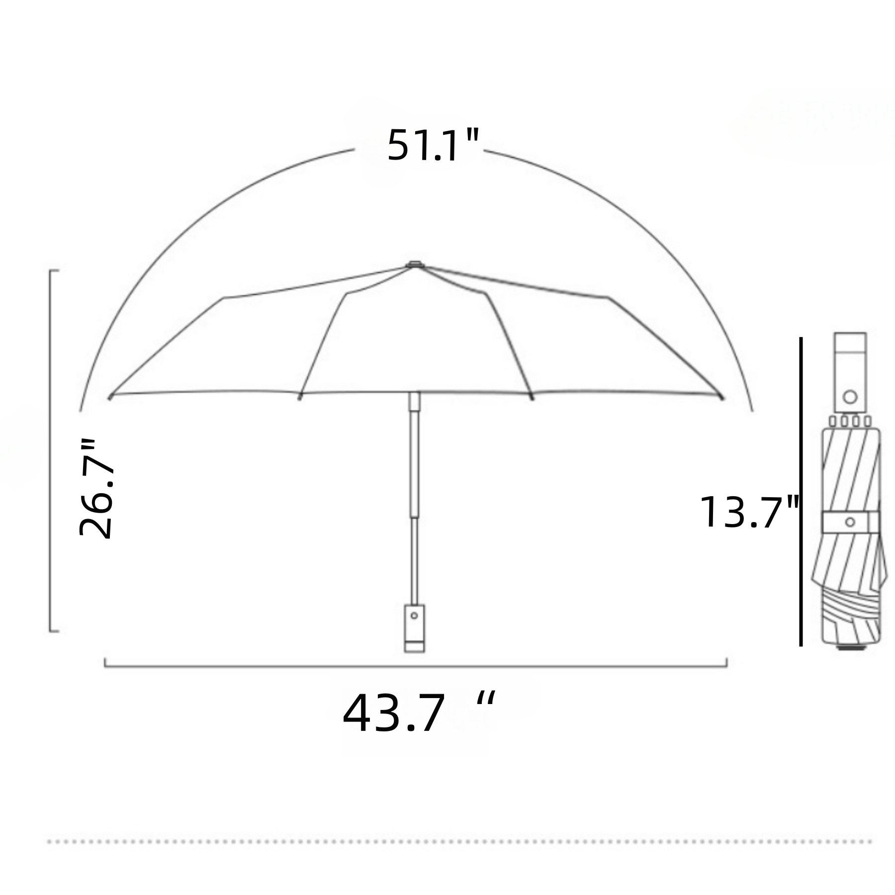 Folding Reverse LED Umbrella 2