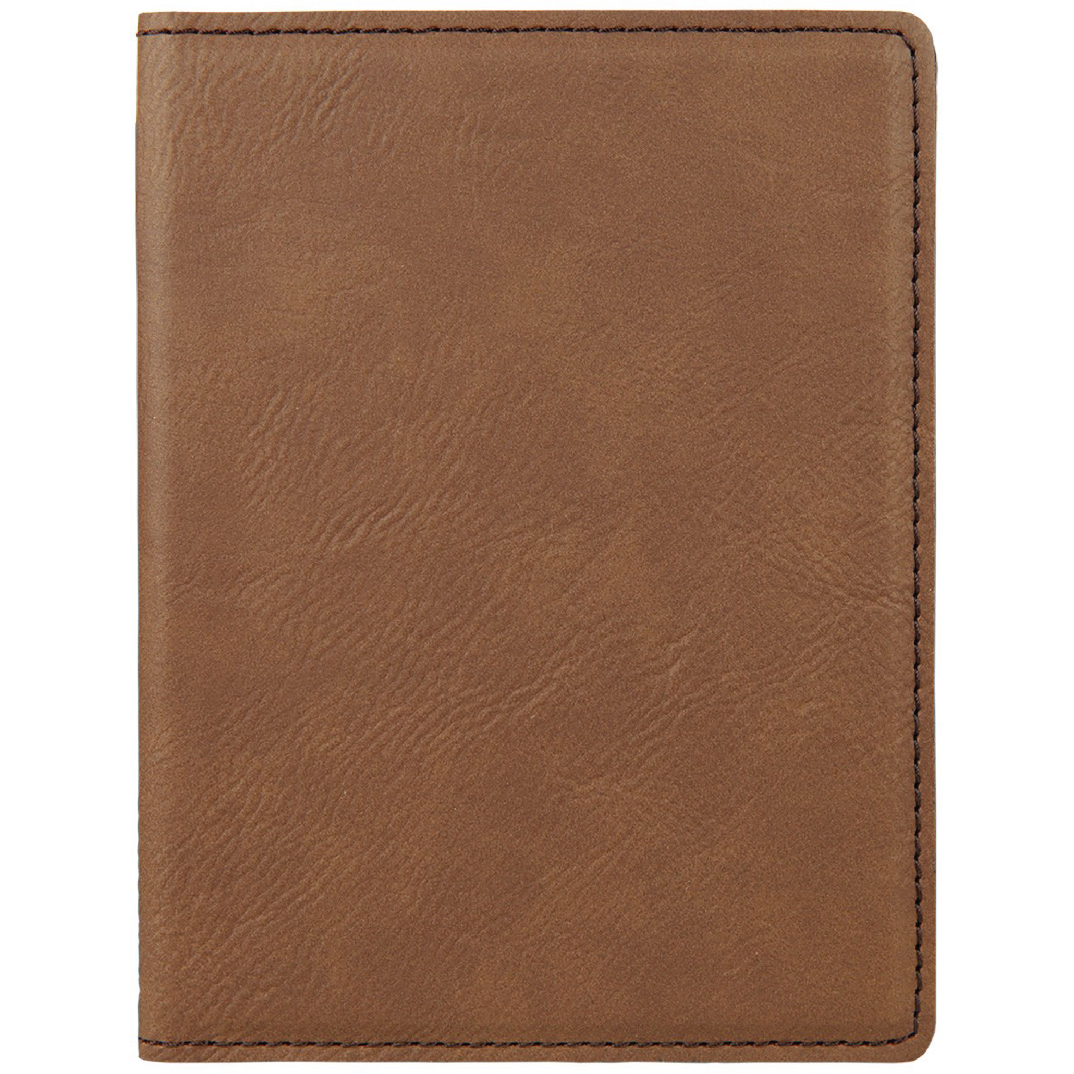 Dark Brown Leatherette Passport Holder 2