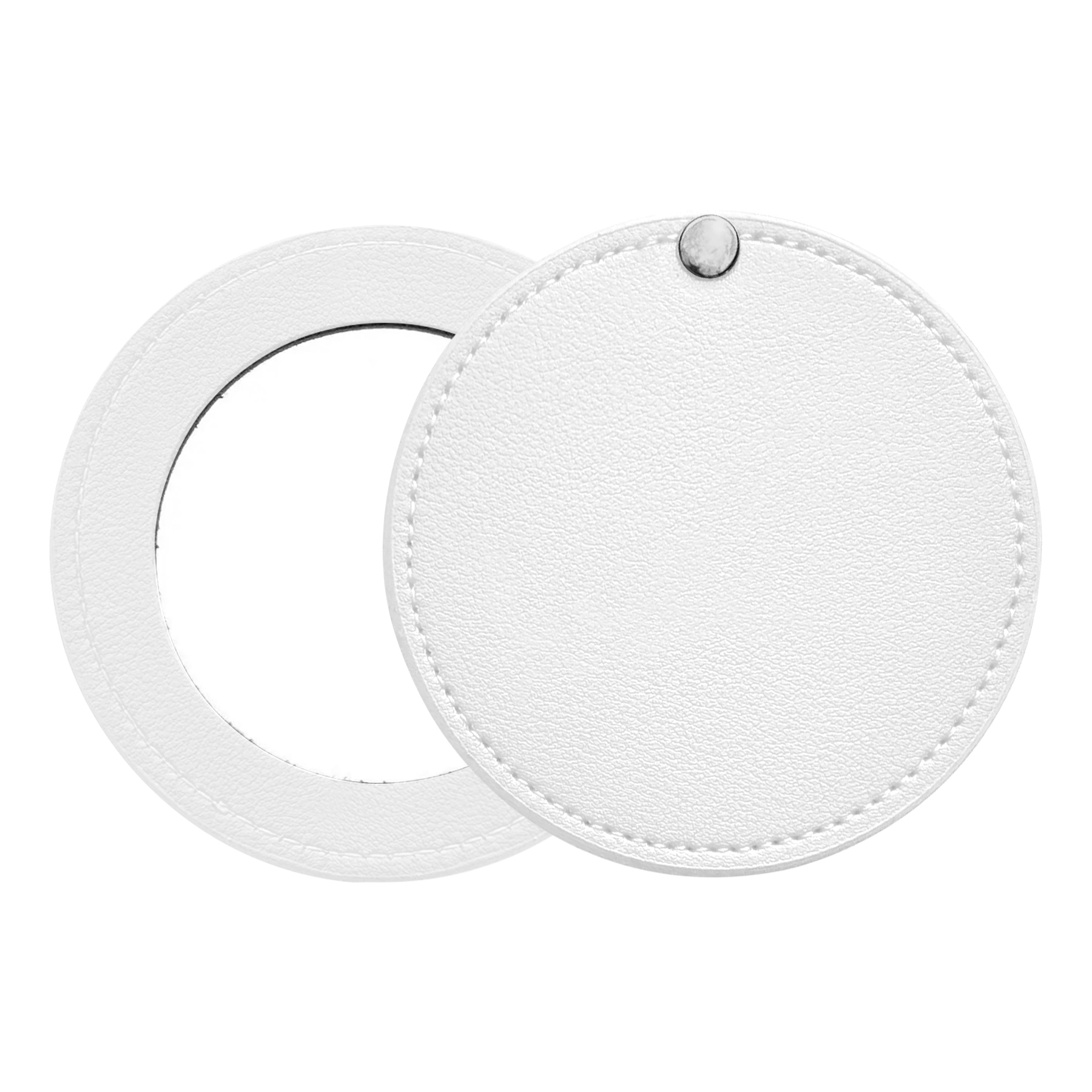 Mini Portable Round PU Makeup Mirror 21