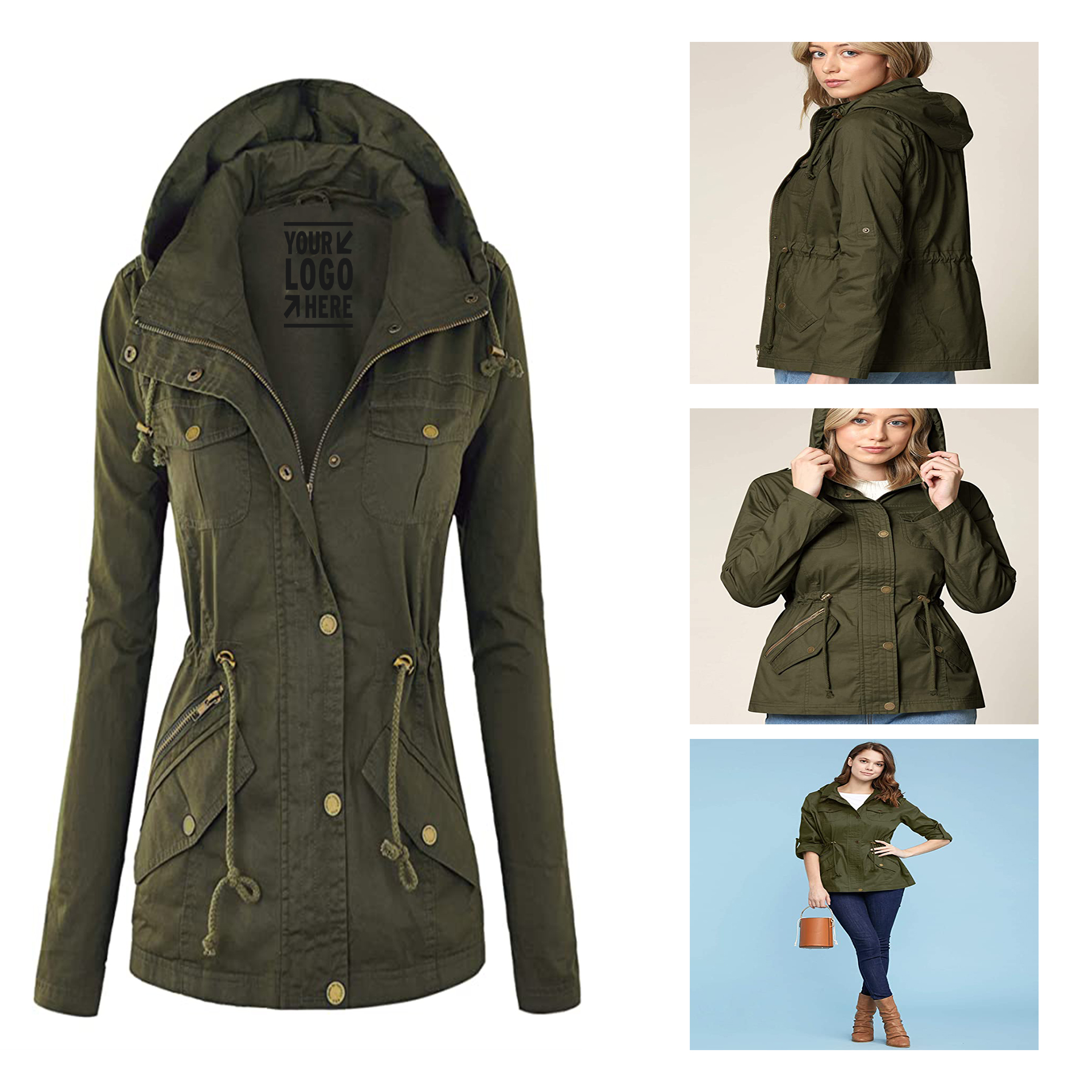 Light Military Jacket Zipper Casual Coat 2