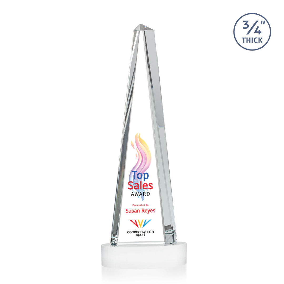Majestic Tower VividPrint™ Award on Alberton Base - White 13