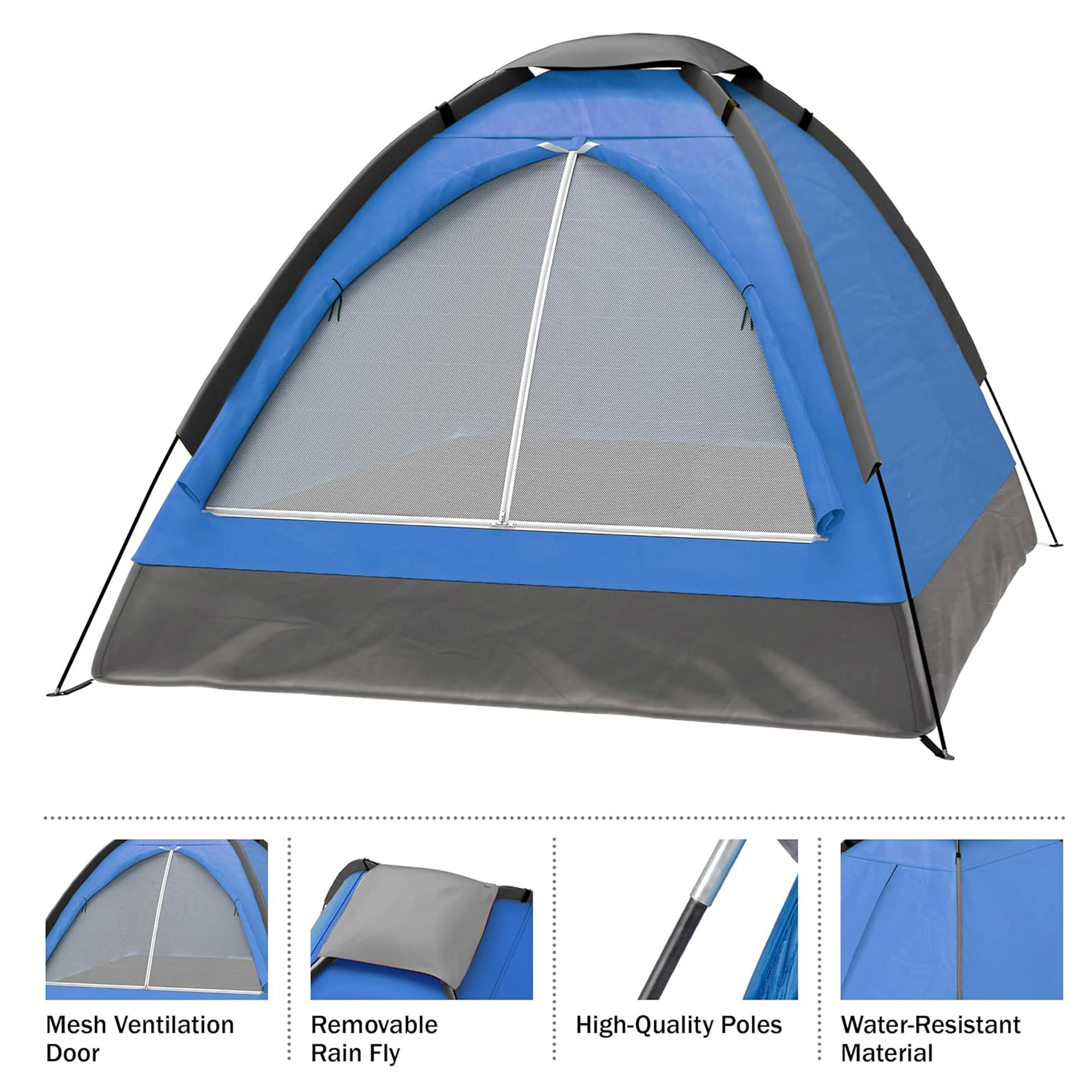 2 Person Camping Tent with Rain Fly 5