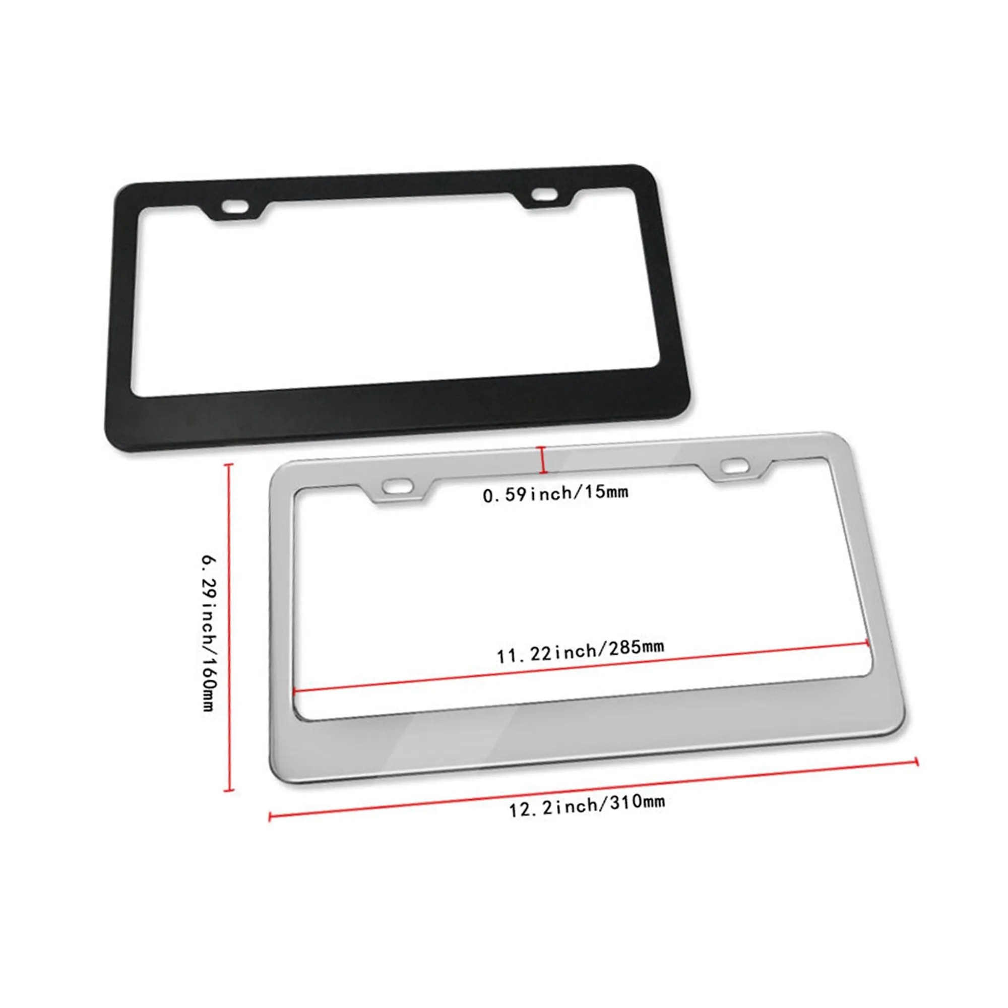 Stainless Steel License Plate Frame 2