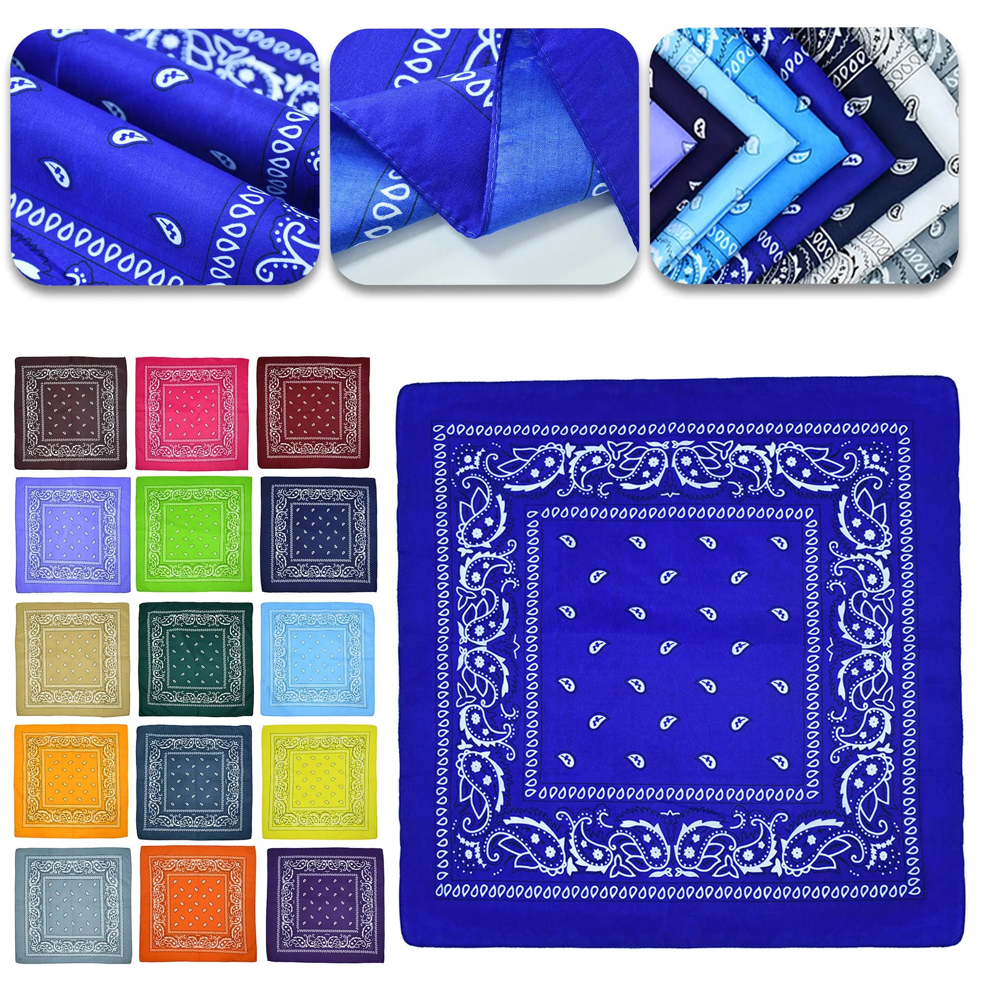 Cotton Bandanna Square Scarf 3