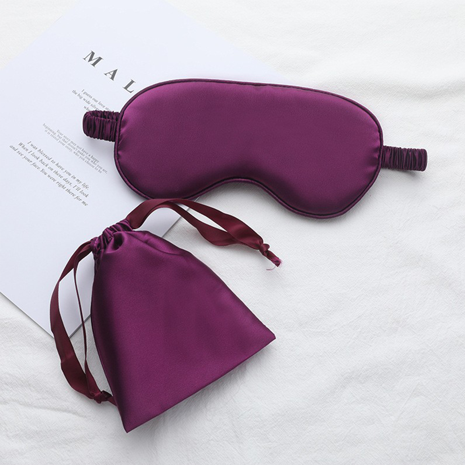 Simulated Silk Eye Mask With Pouch 3