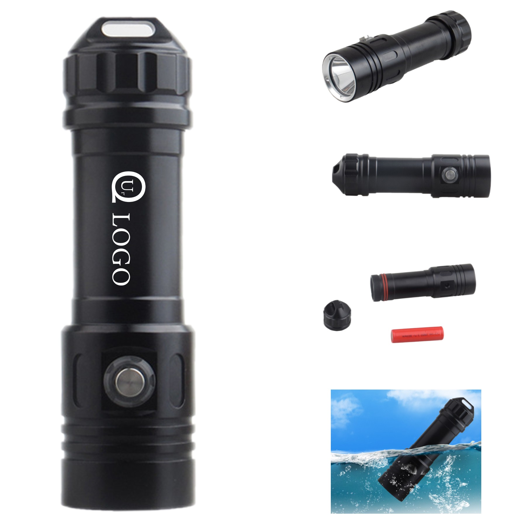 1200Lm Amphibious Flashlight