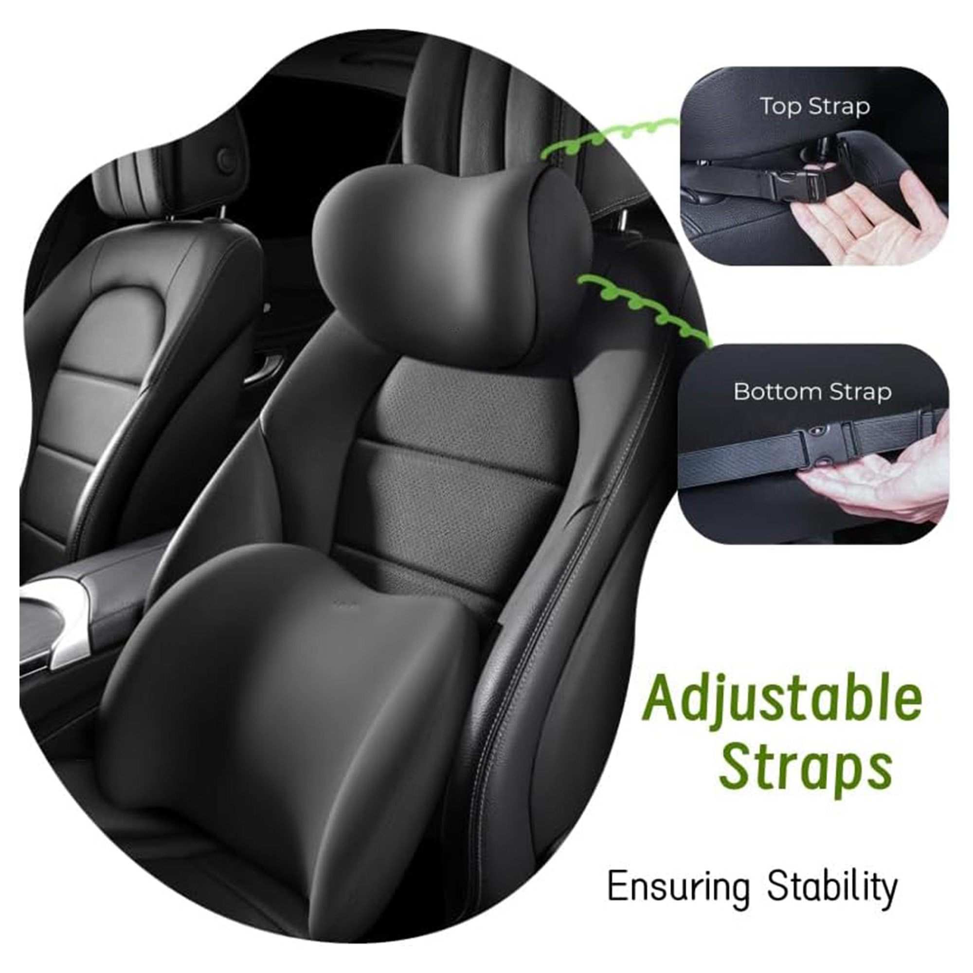 Breathable Car Neck Pillow and Lumbar 2