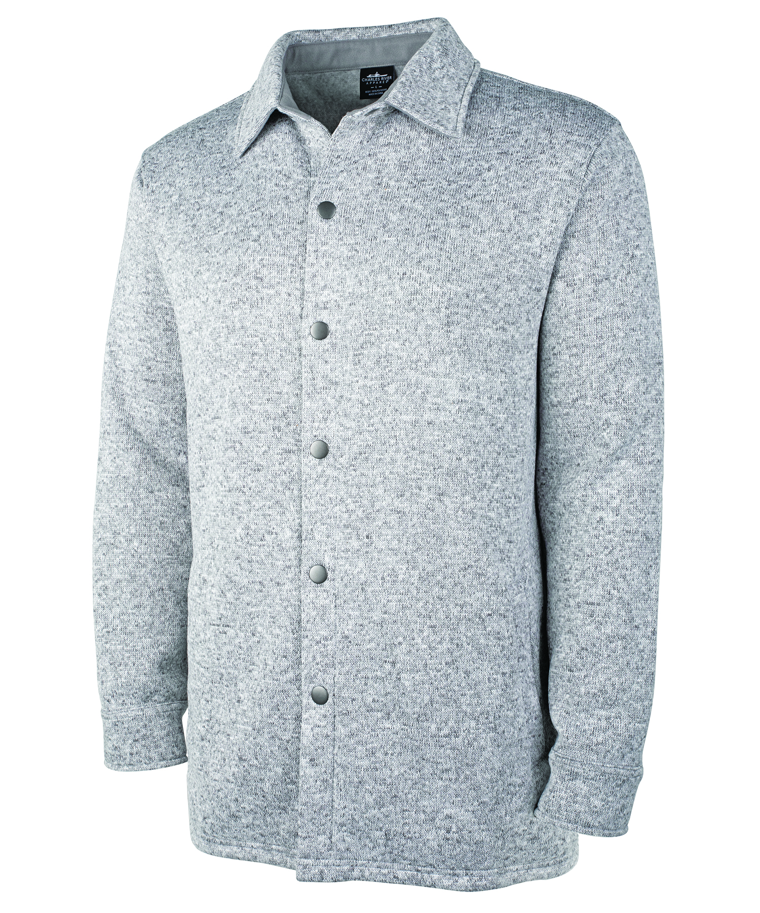 Heathered Fleece Snap Shacket 3