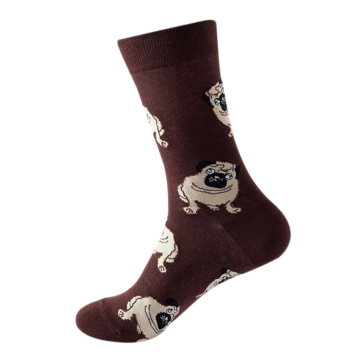 Cotton Crew Socks with Jacquard Pattern 23