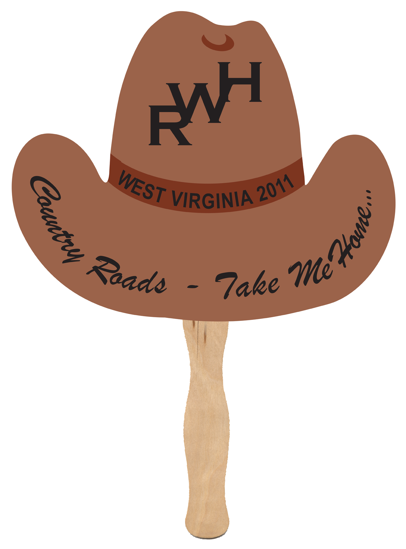 Single Side Cowboy Hat Shaped Fan