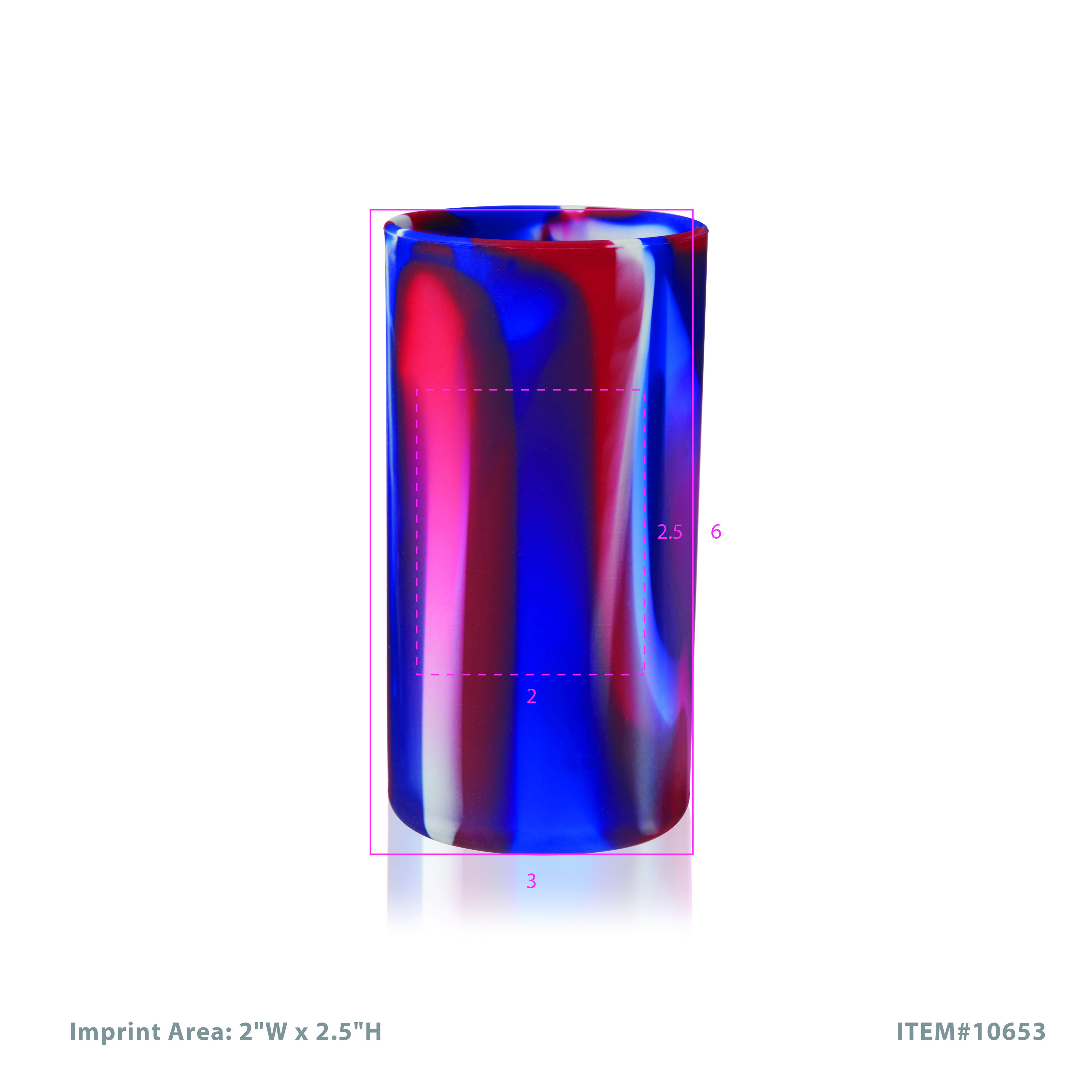 True® Flexi Tie Dye Silicone Highball Tumbler, set of 2 2