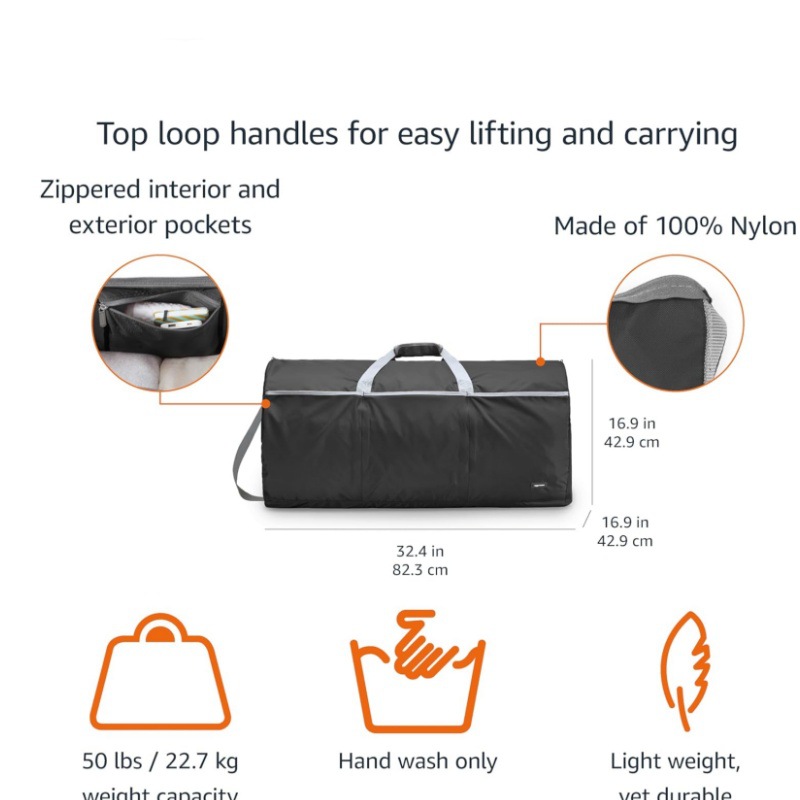 Extra Large Foldable Duffle Bag for Travel & Storage 150L 8