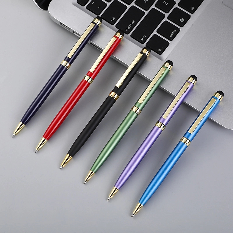 Aluminum Soft-Touch Pen w/ Stylus 5