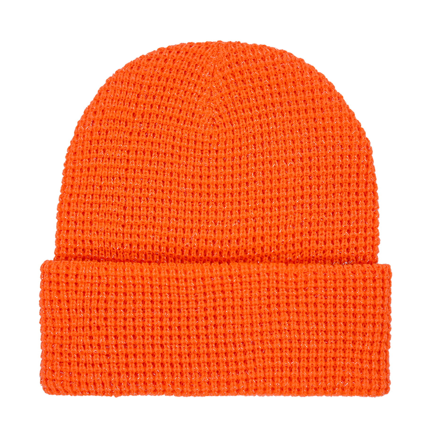 Shiny Waffle Knit Cuffed Beanie (Unisex) 8