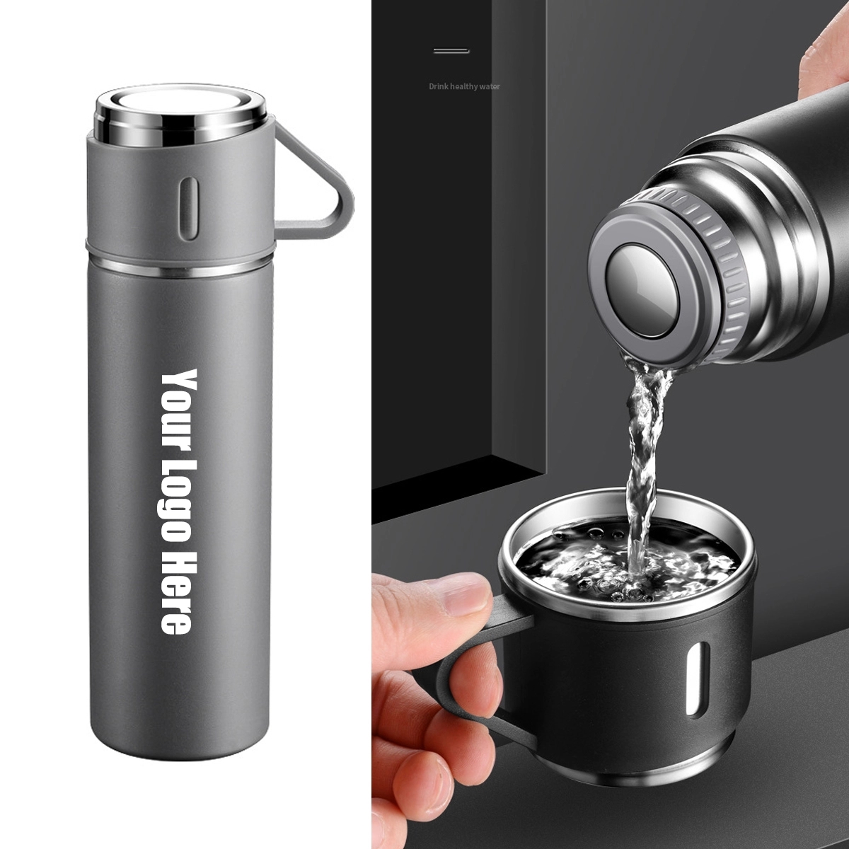 Insulated Vacuum Bottle With Cup 8