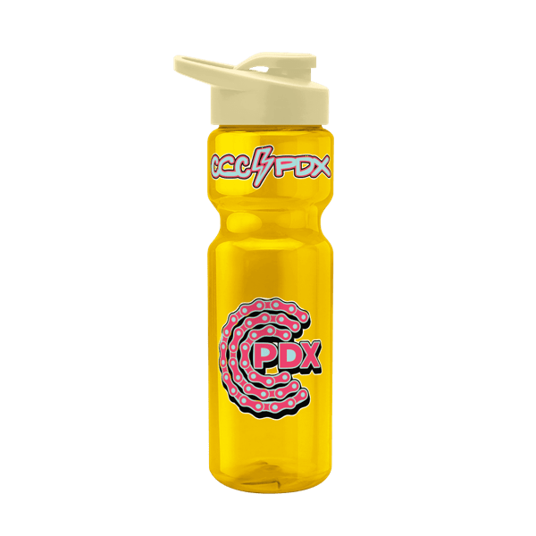 Blazer 28oz Transparent Bike Bottle w/Drink-thru Lid 2510
