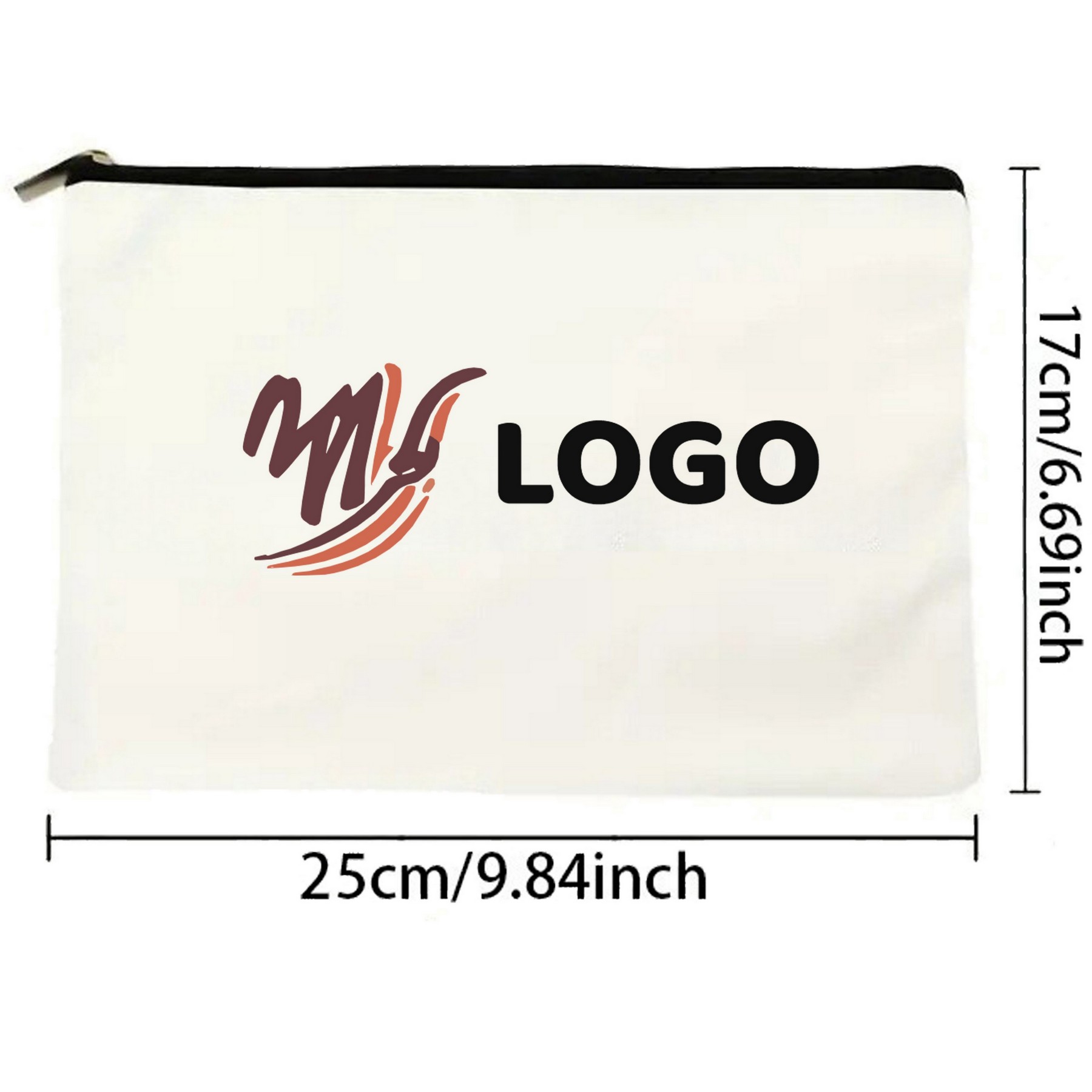 Canvas Zippered Pencil Case