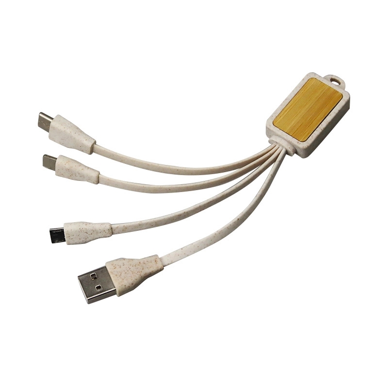 Branded Bamboo Charging Cable 1
