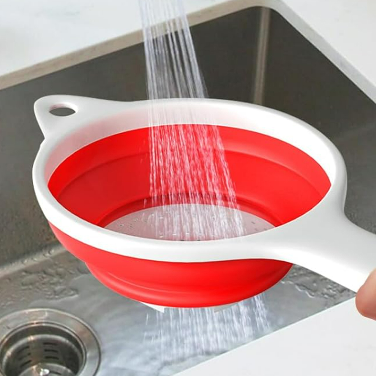 Foldable Kitchen Strainer with Handle Custom Logo 6