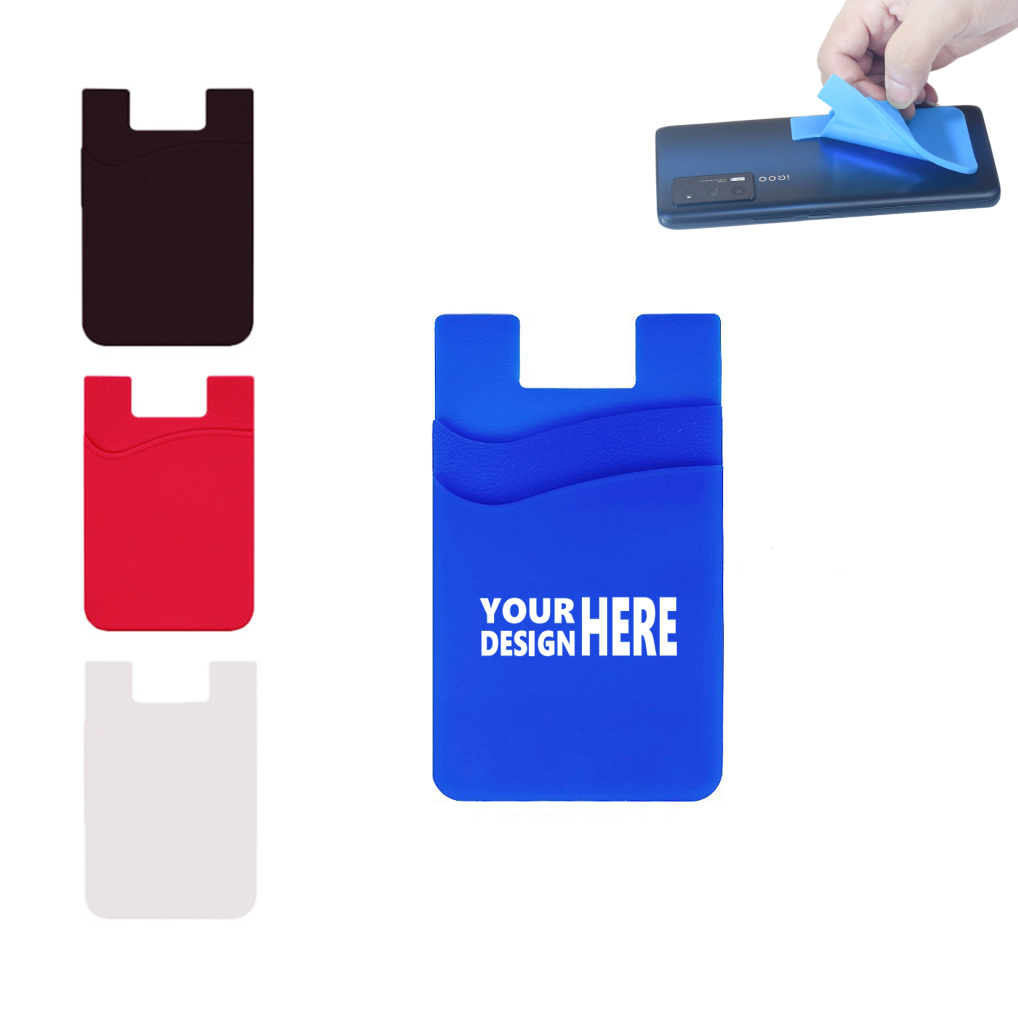 MOQ 100 Silicone Phone Wallet 4