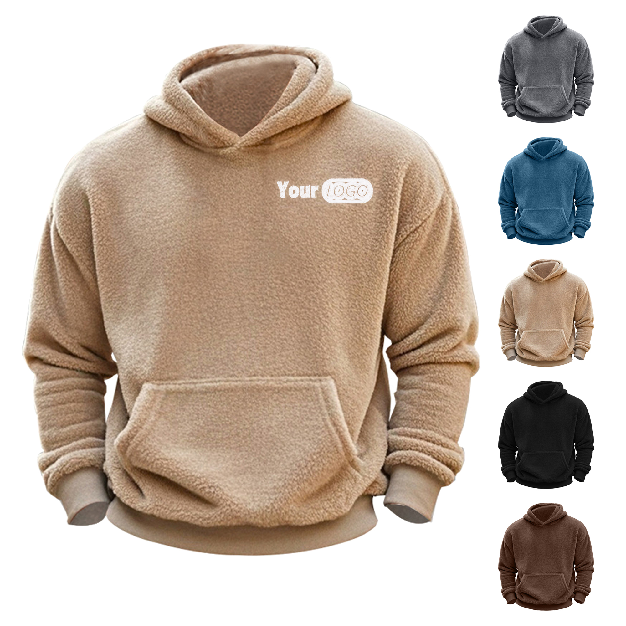 Men's Fleece Hoodie Pullover, custom hoodie or sweatshirt with logo imprint 2