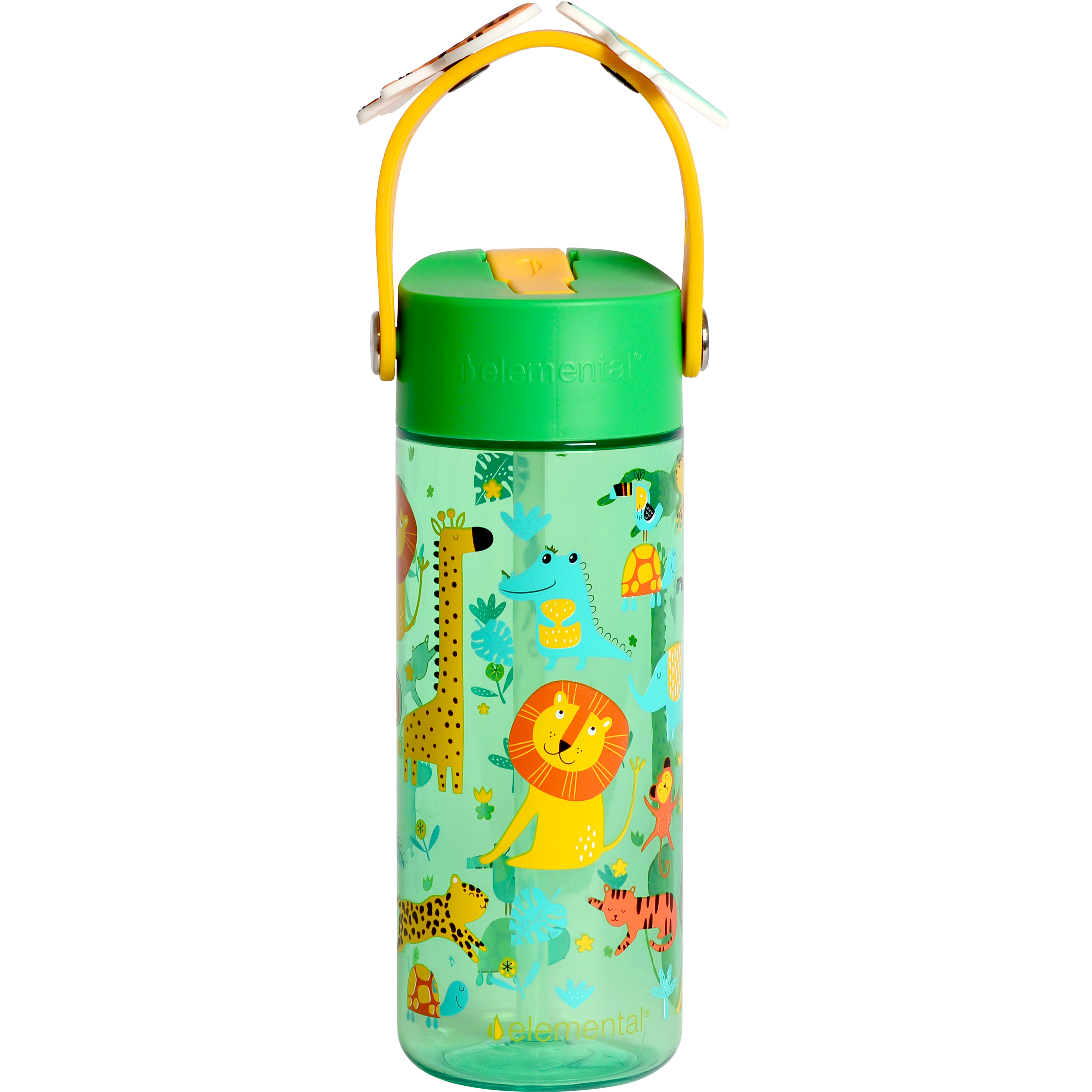 Elemental® Splash Charm 18oz Tritan Water Bottle - with Drinking Spout and Straw 23