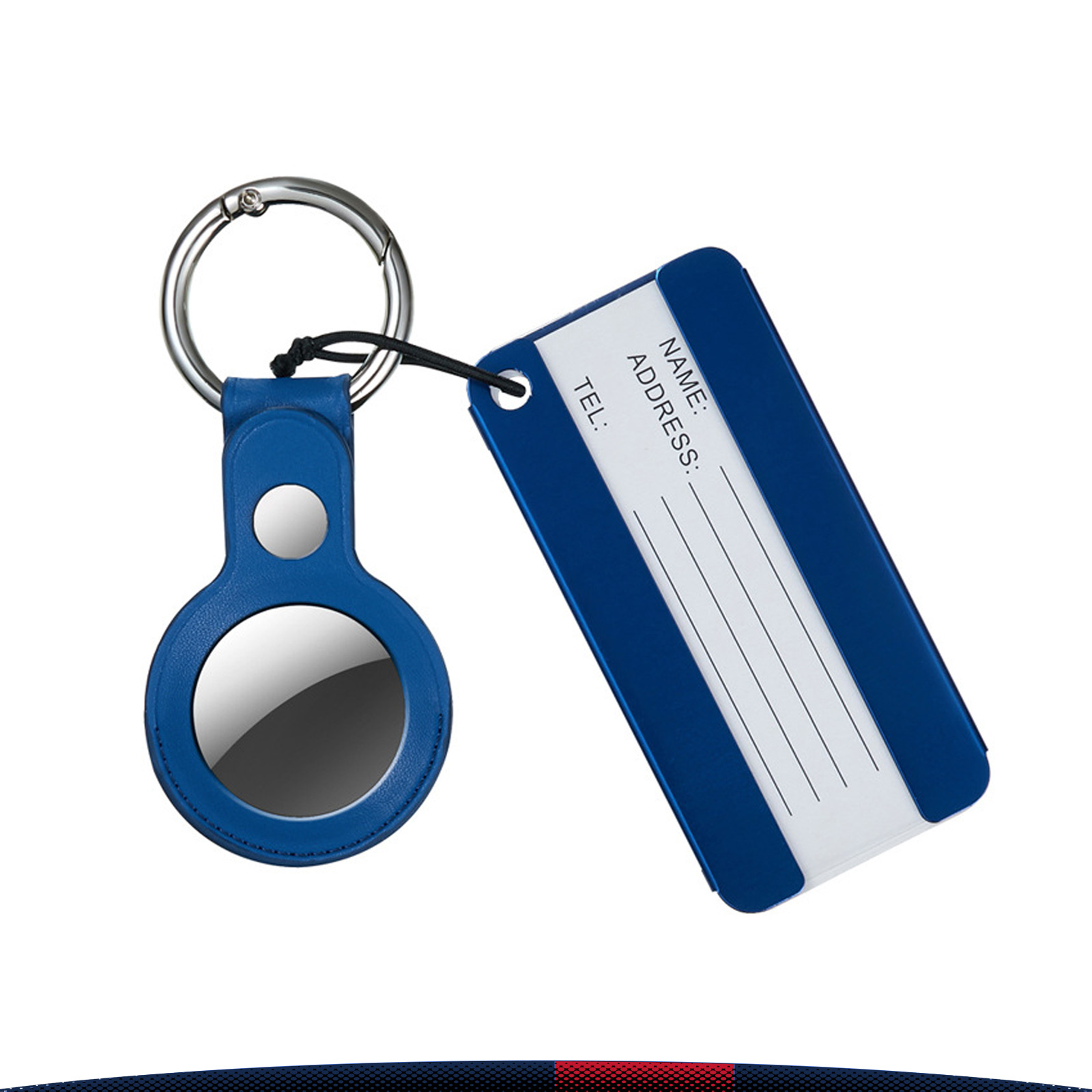 Uveth PU Leather Luggage Tag With Tracker Holder 6