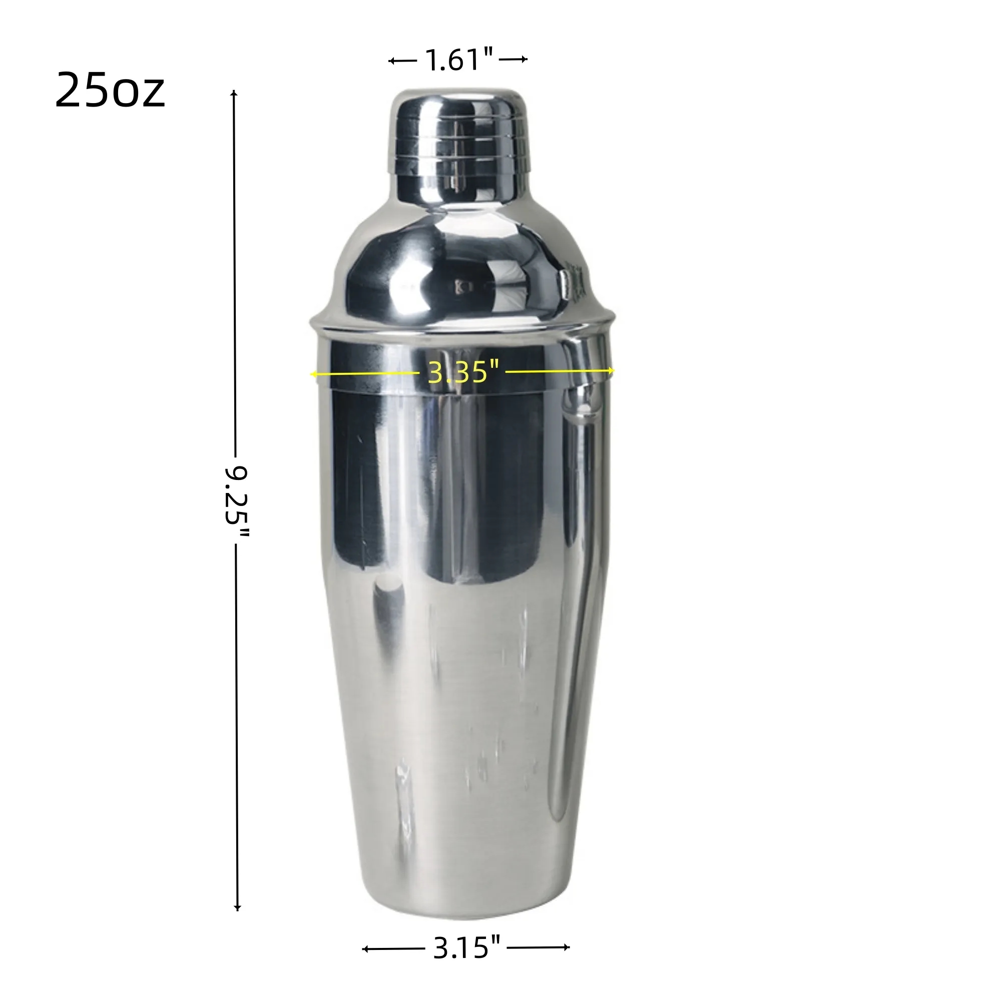 25oz Stainless Steel Cocktail Shaker Bottle For Bar 4