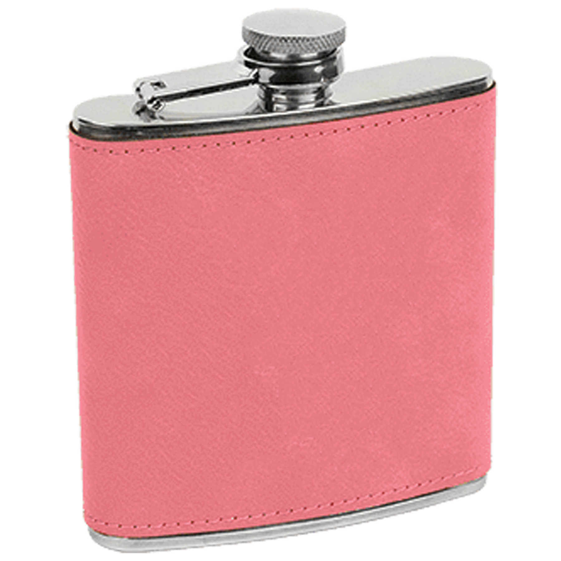Pink Leatherette Stainless Steel Flask 3