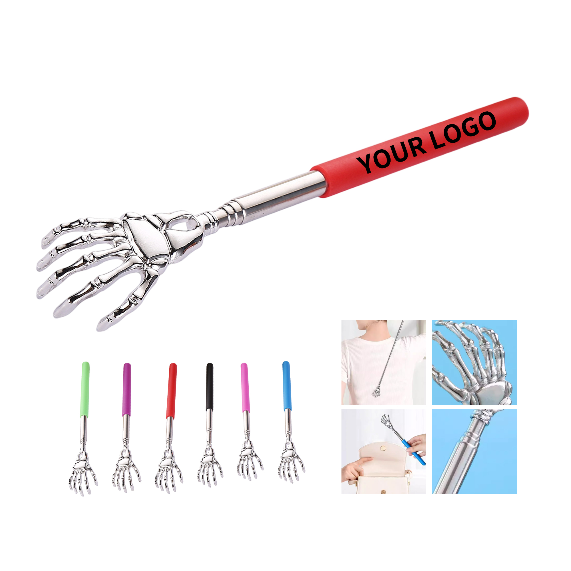 Stainless Steel Telescoping Back Scratcher 8.7" To 23.2" 8