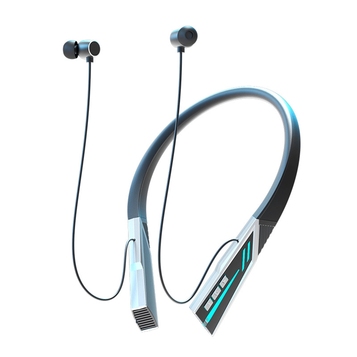 Wireless Neckband Headphones Foldable Lightweight Build 4
