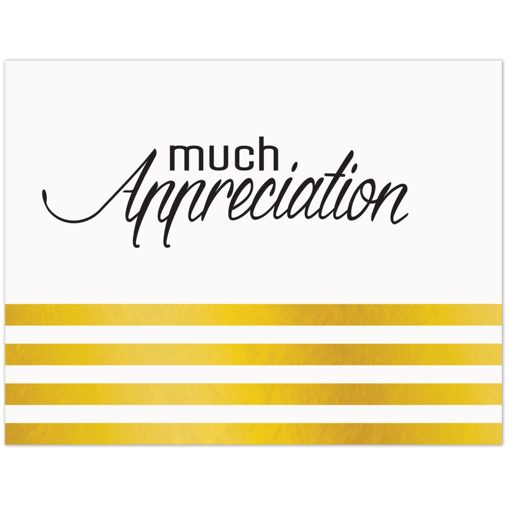 Appreciation Stripes (White) Thank You Card 2