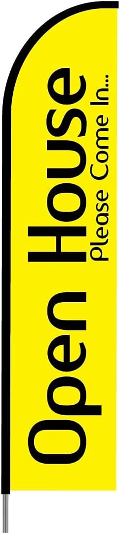Open House(Yellow) Flag Kit 15' Feet Feather Flag Sign sale flag Outdoor Banner 2