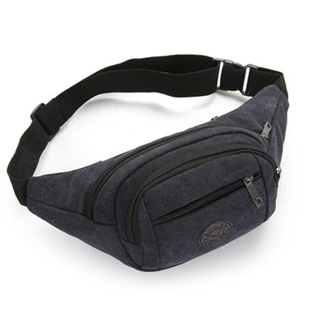 Multifunctional large canvas fanny pack waist bag chest bag 6