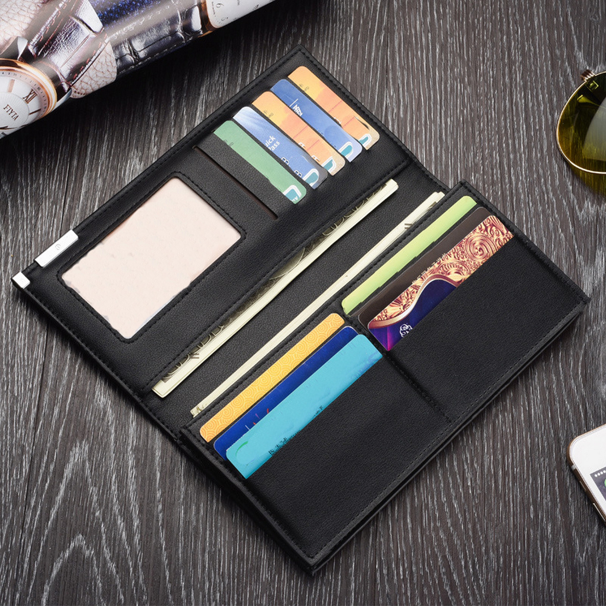 Multifunctional men's long wallet 4