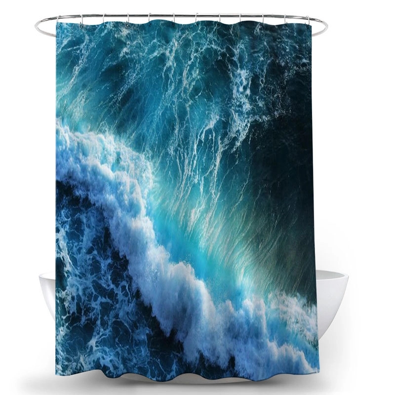Digital Print Polyester Shower Curtain 4