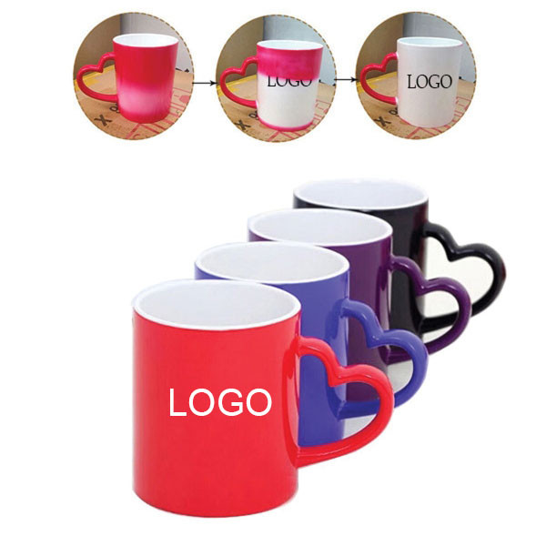 12 Oz Ceramic Mug W/ Heart Shaped Handle 2