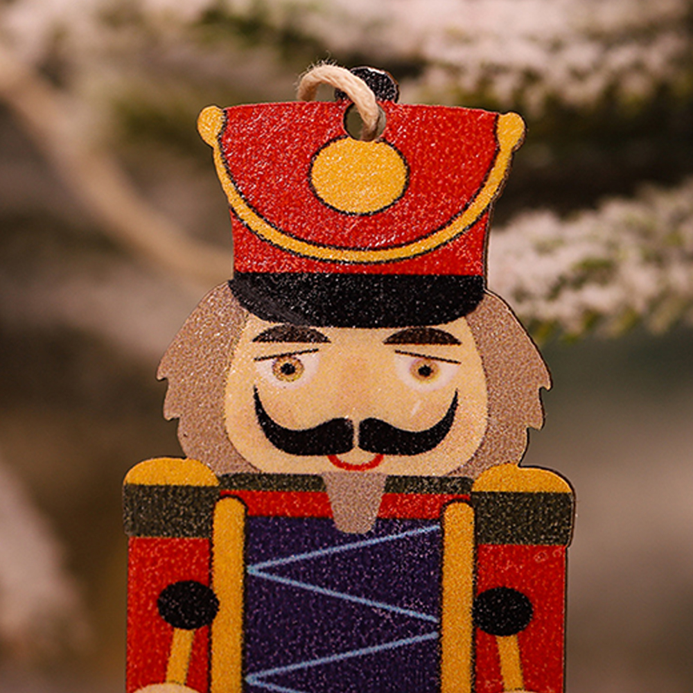 Christmas Wooden Pendant Nutcracker Soldier Set 2