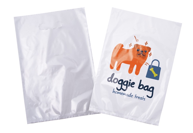 Full-color White w/Clear Back Plastic Bag 9" x 13"