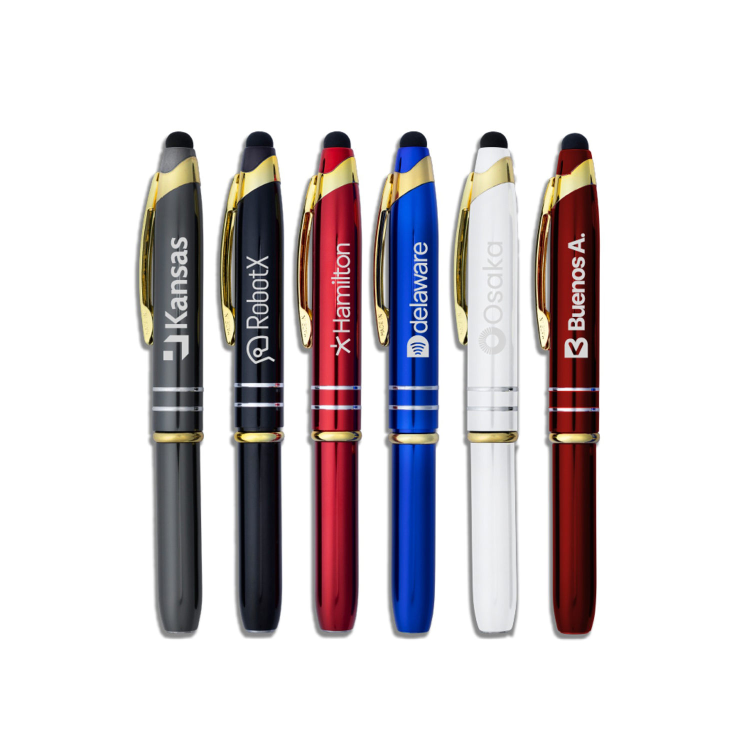 Flashight and Stylus Metal Pen 22