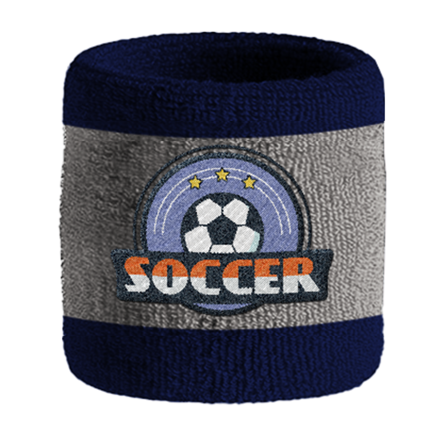 Sports Striped Wristband with Custom Embroidery 5