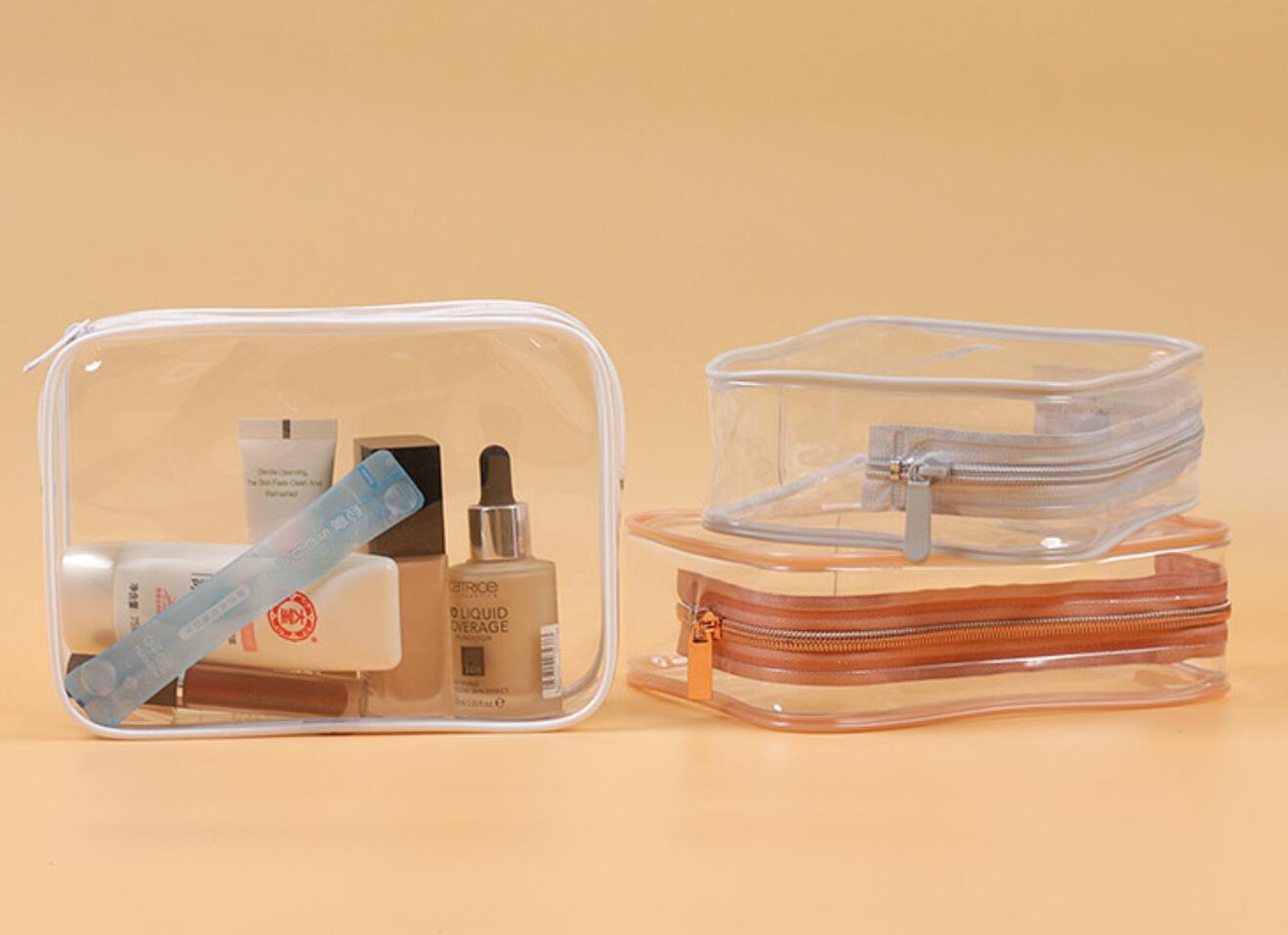 Clear PVC Zippered Travel Pouches 5