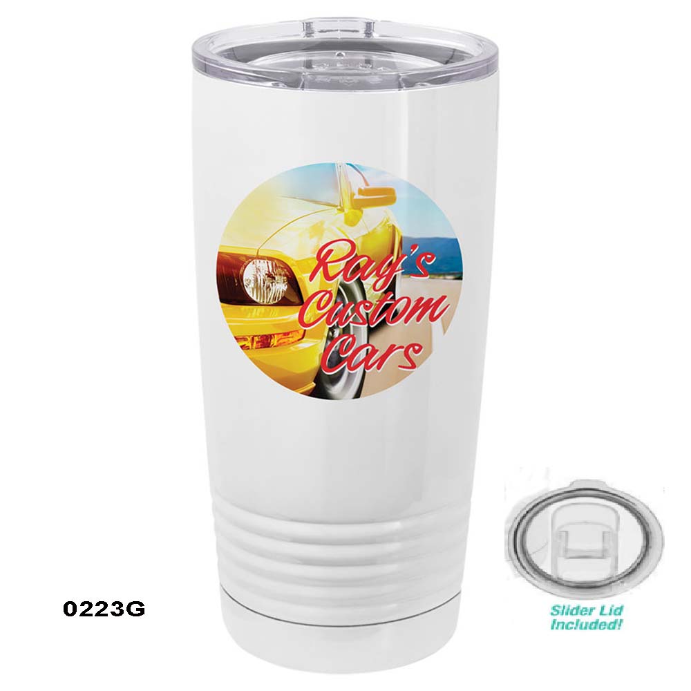 Sublimatable Polar Camel 20 oz. stainless SteelTravel Mug w/Slider Lid. 3