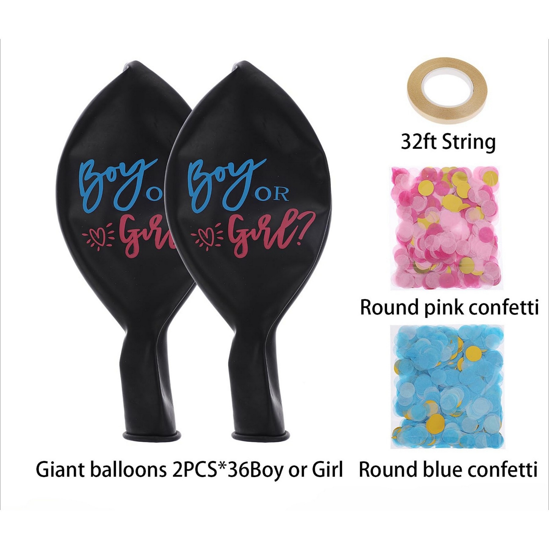 36" Gender Reveal Balloon Set 2