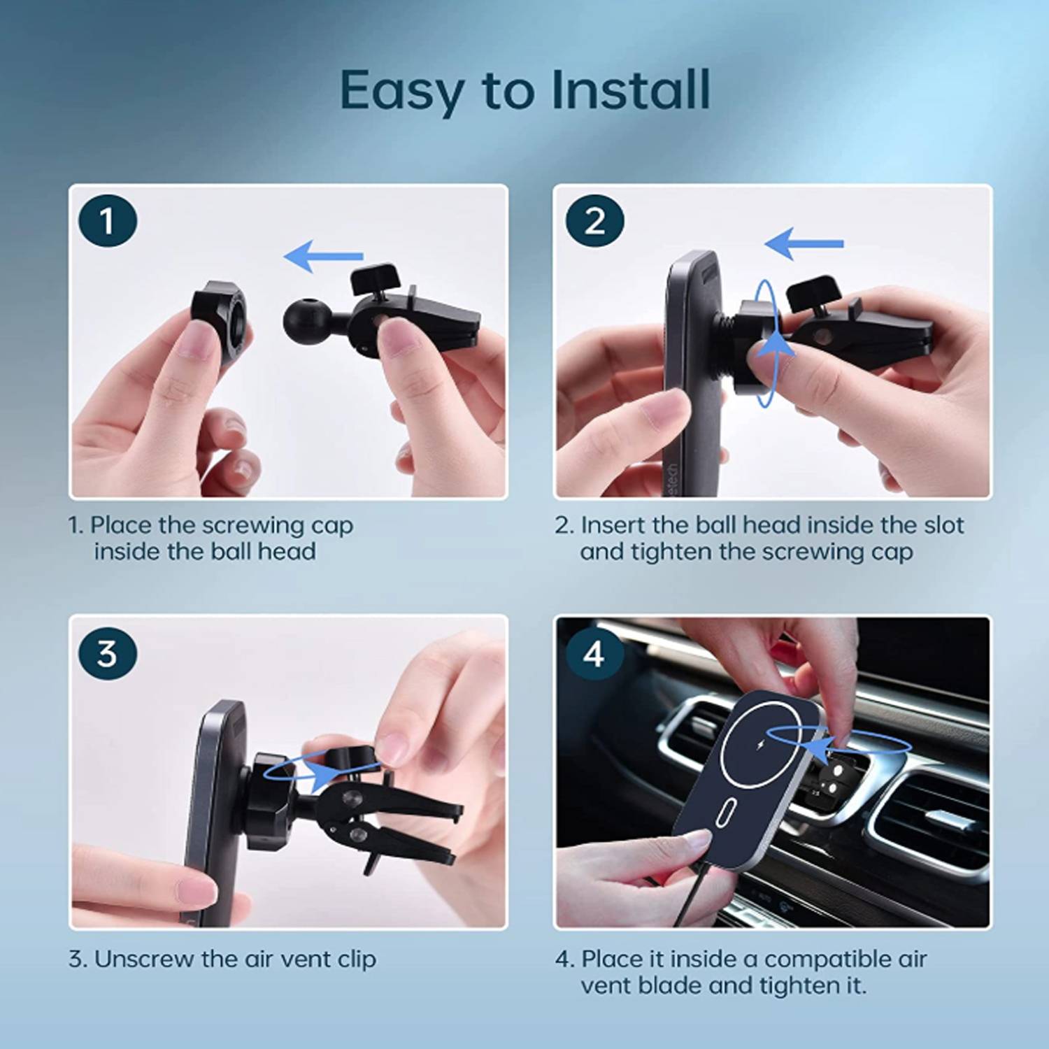 Magnetic Wireless Car Charger 4